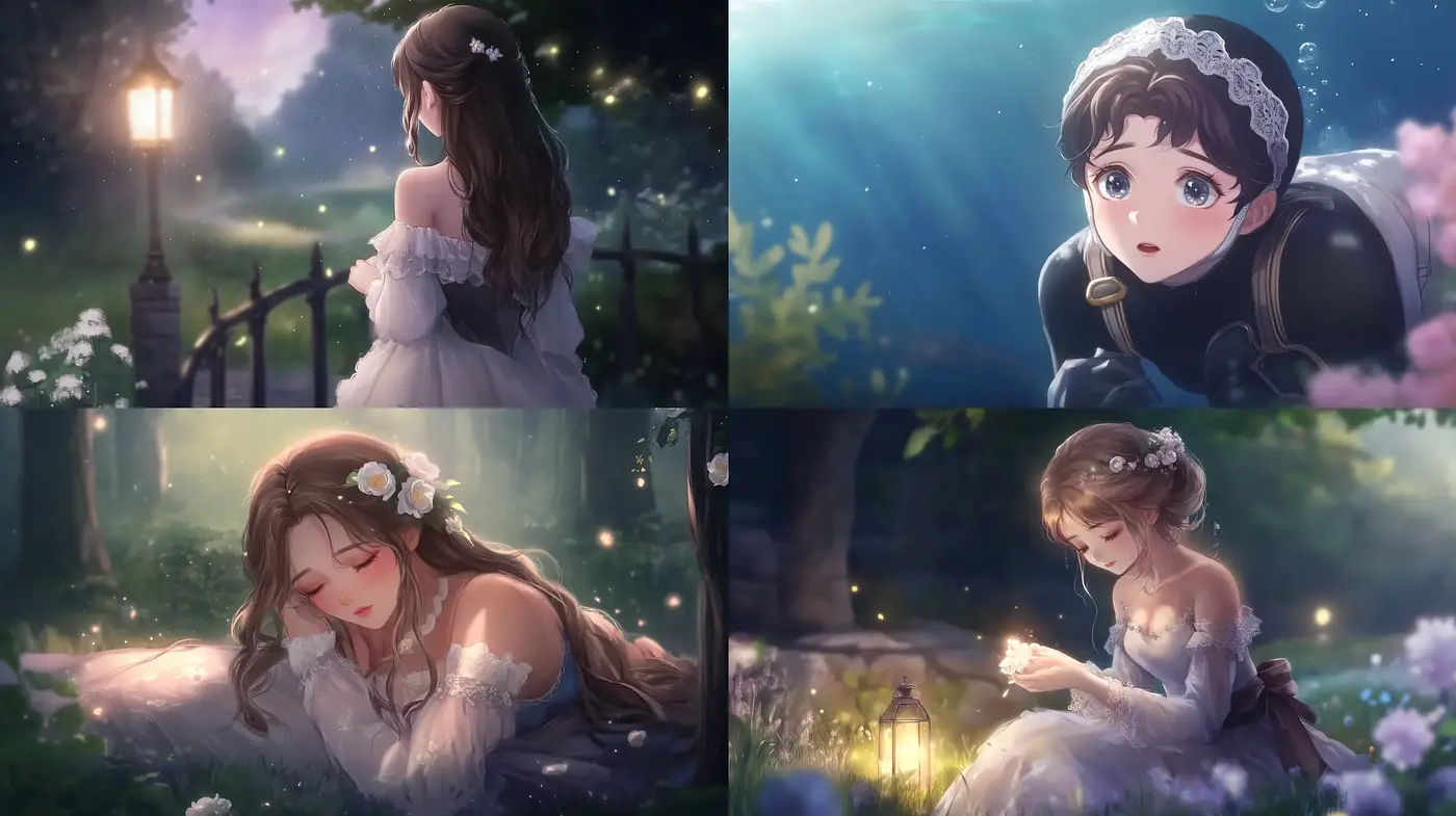 Enchanted Twilight: A Dreamy Anime-Inspired Visual Symphony - Midjourney sref style