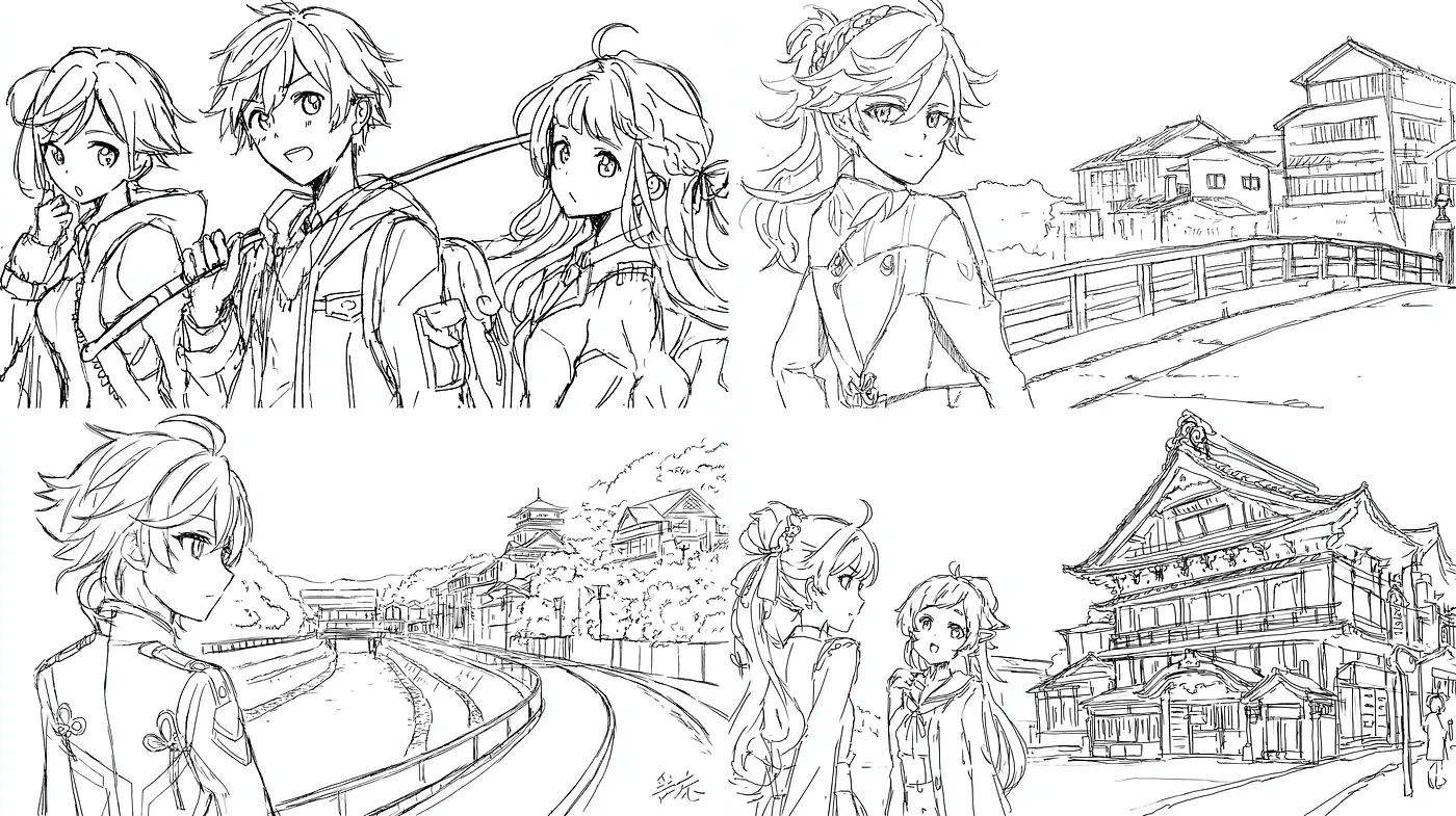 Stylized Urban Illustrations with a Nostalgic Charm - Midjourney sref style