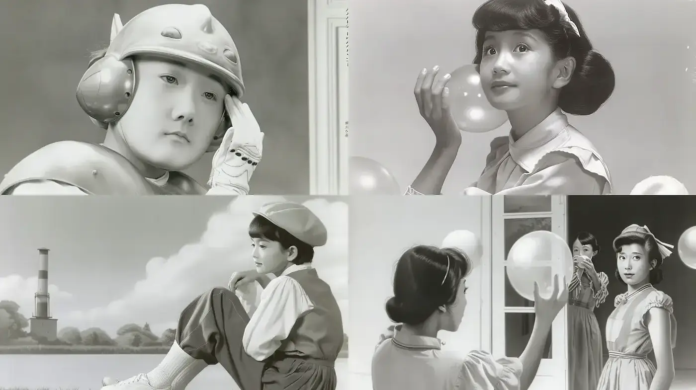 Subtle Elegance with a Nostalgic Monochrome Charm - Midjourney sref style