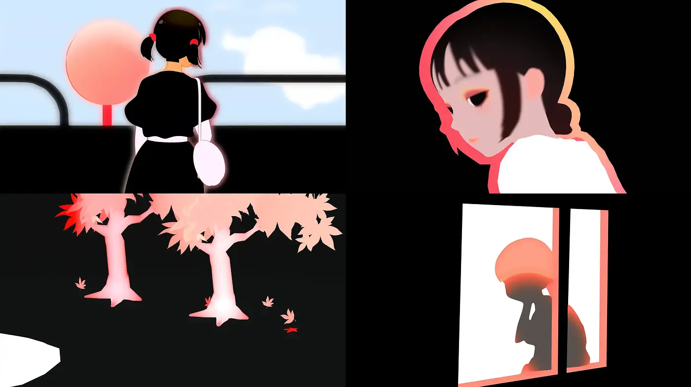 Modern Abstracted Anime Fusion with Simplistic Contouring - Midjourney sref style