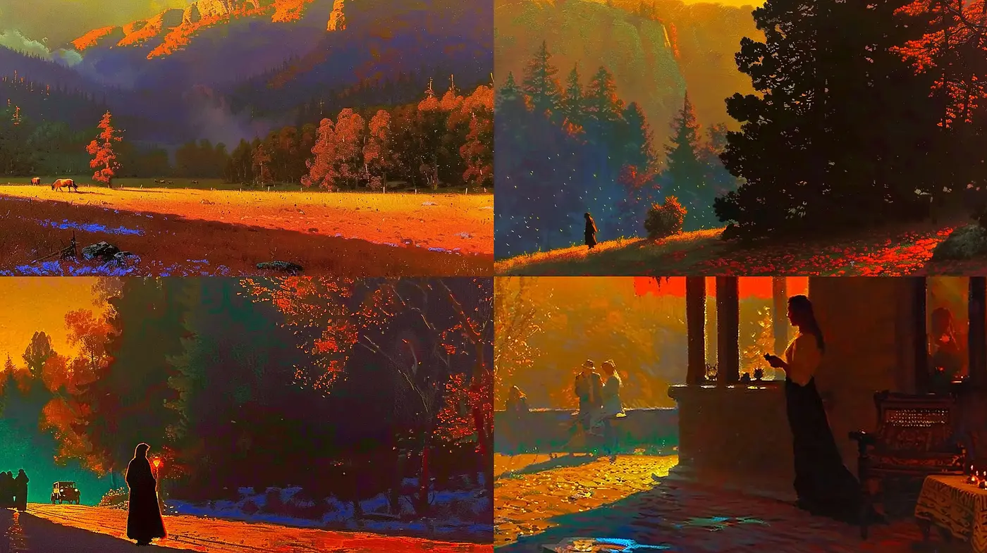 Warm Hues and Impressionist Brushwork Fusion - Midjourney sref style