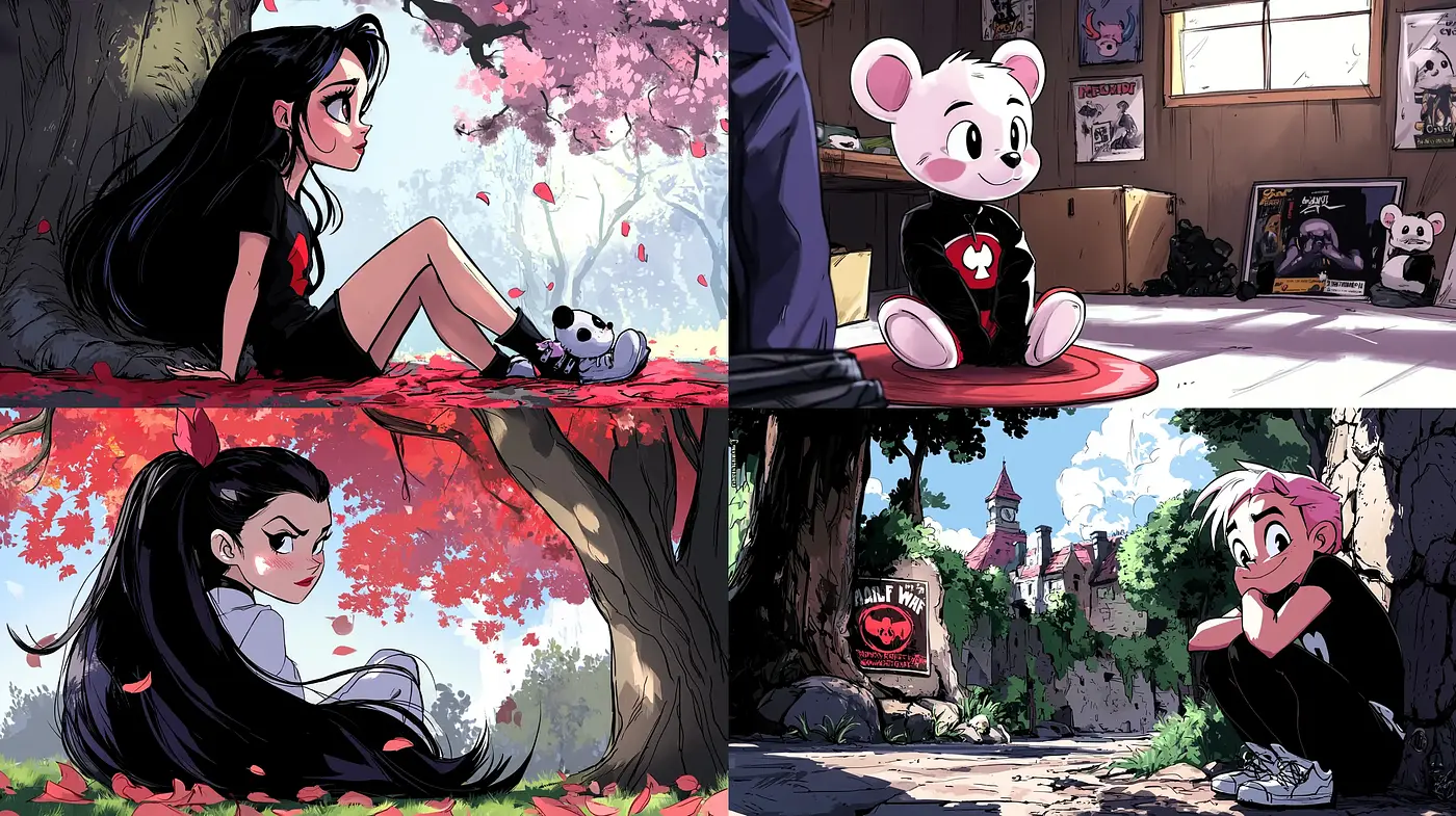 Vibrant Whimsicality: A Fusion of Contemporary Cartoon and Graphic Novel Aesthetics - Midjourney sref style