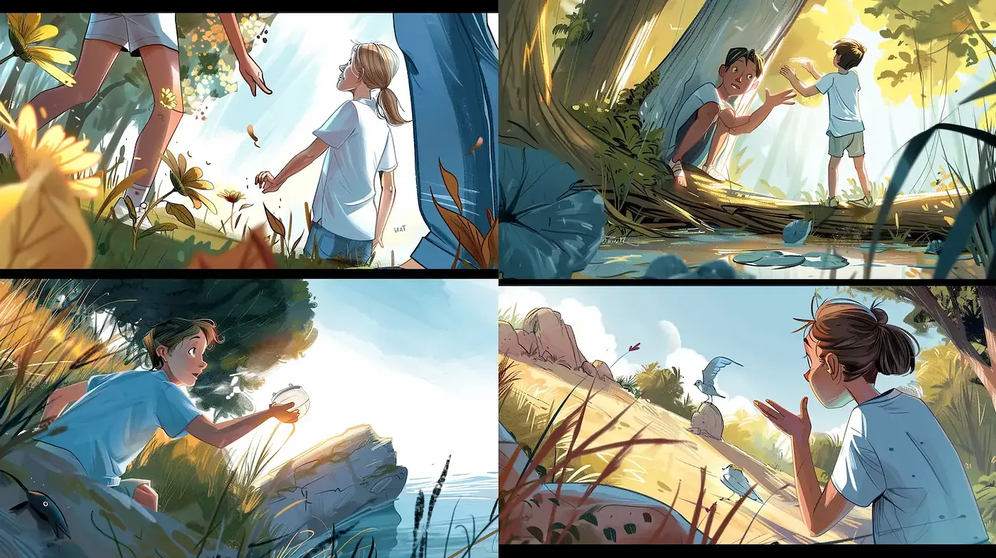 Whimsical Illustrative Style with a Playful Childhood Theme - Midjourney sref style