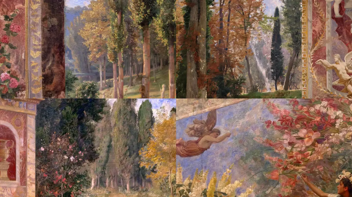 Ethereal Pastoral Visions: A Fusion of Myth and Nature in Art - Midjourney sref style