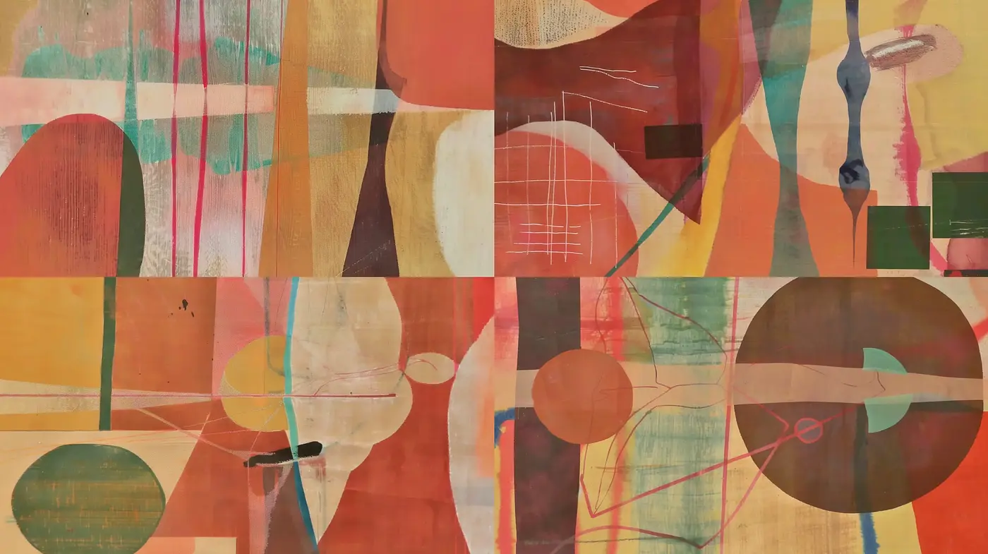 Abstract Harmonies in Warm Earth Tones - Midjourney sref style