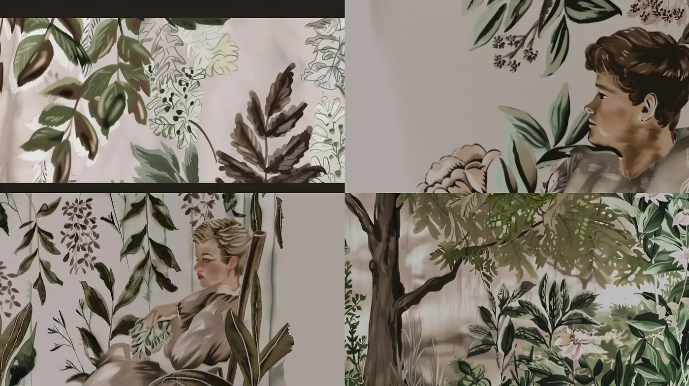 Botanical Elegance in Painterly Strokes - Midjourney sref style