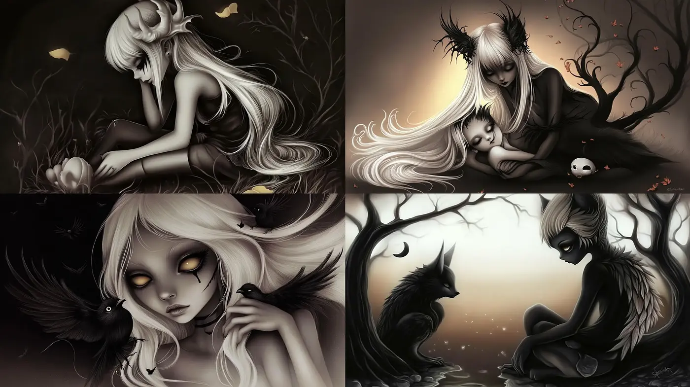 Ethereal Twilight: A Cohesive Study in Sepia Tones and Muted Contrasts - Midjourney sref style