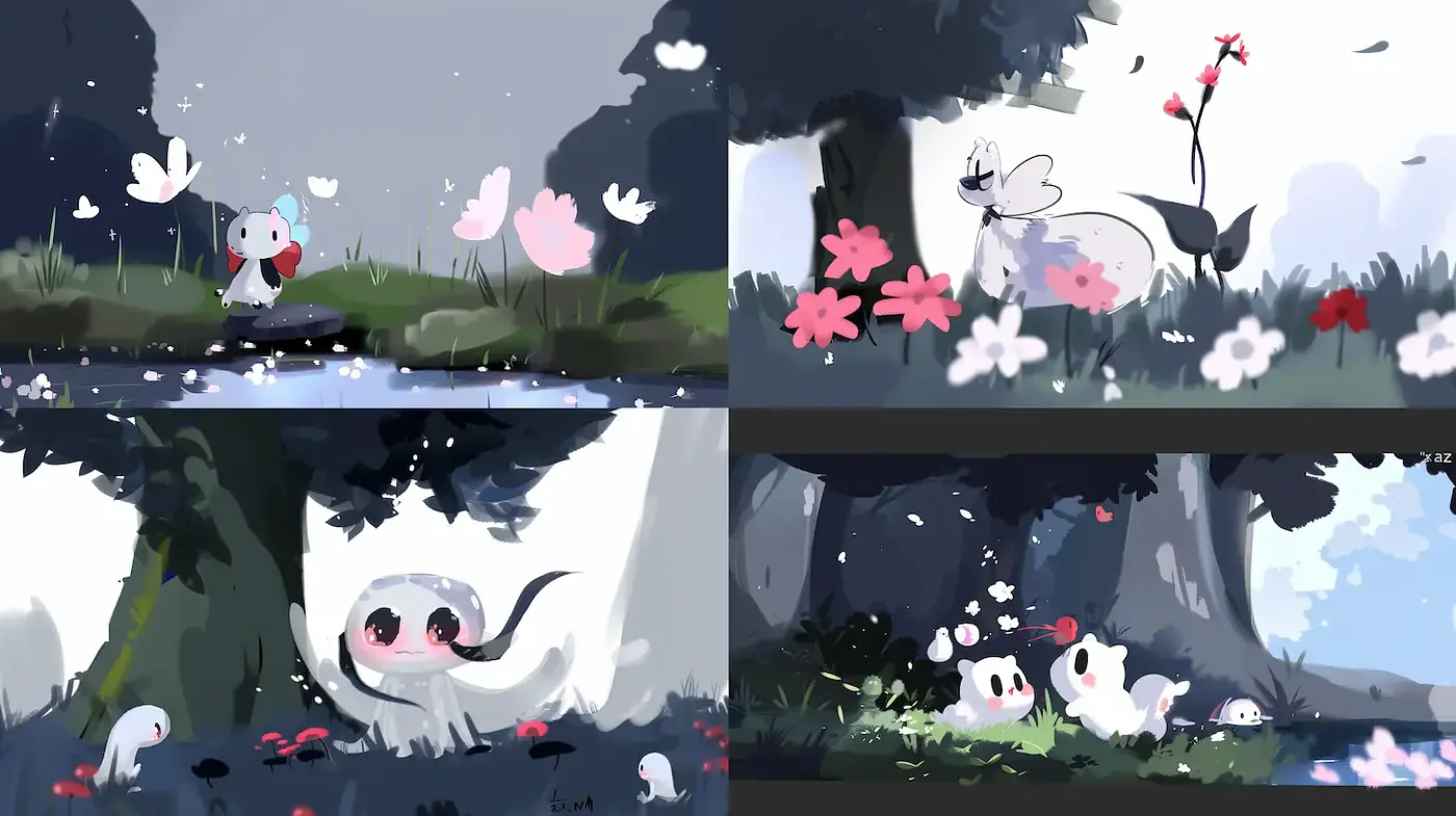 Whimsical Digital Art with a Soft, Playful Aesthetic - Midjourney sref style