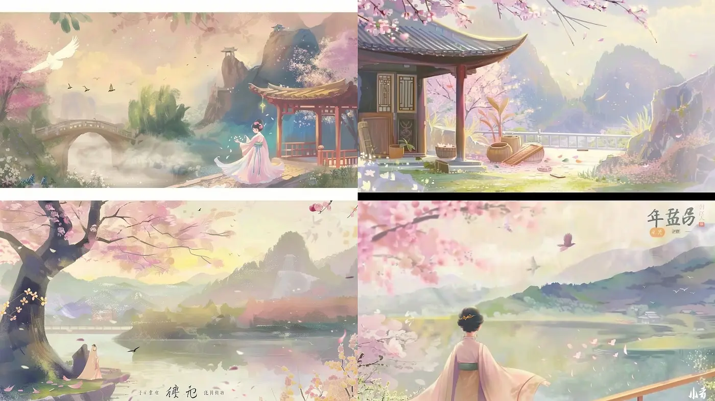 Ethereal Pastel Dreamscape: A Harmonious Blend of Soft Hues and Serene Imagery - Midjourney sref style