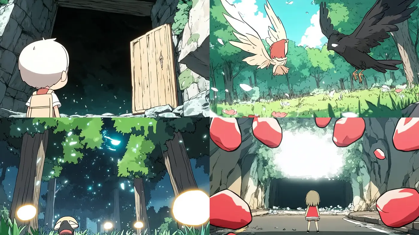 Enchanting Cel-Shaded Anime Worlds Inspired by Nature - Midjourney sref style
