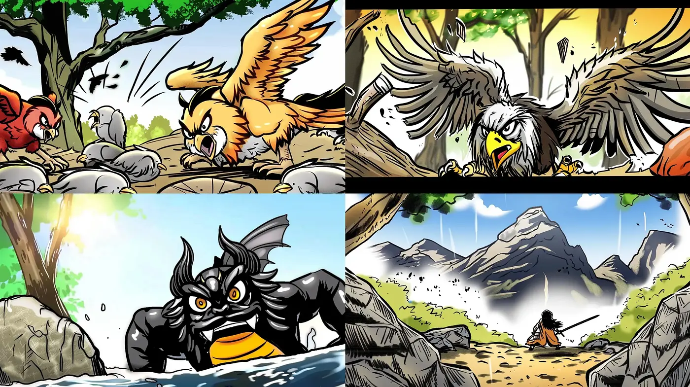 Dynamic Comic Realism with Textured Shading and Energetic Hues - Midjourney sref style