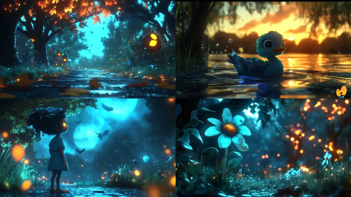 Luminous Twilight Dreamscape with Enchanted Nature Motifs - Midjourney sref style