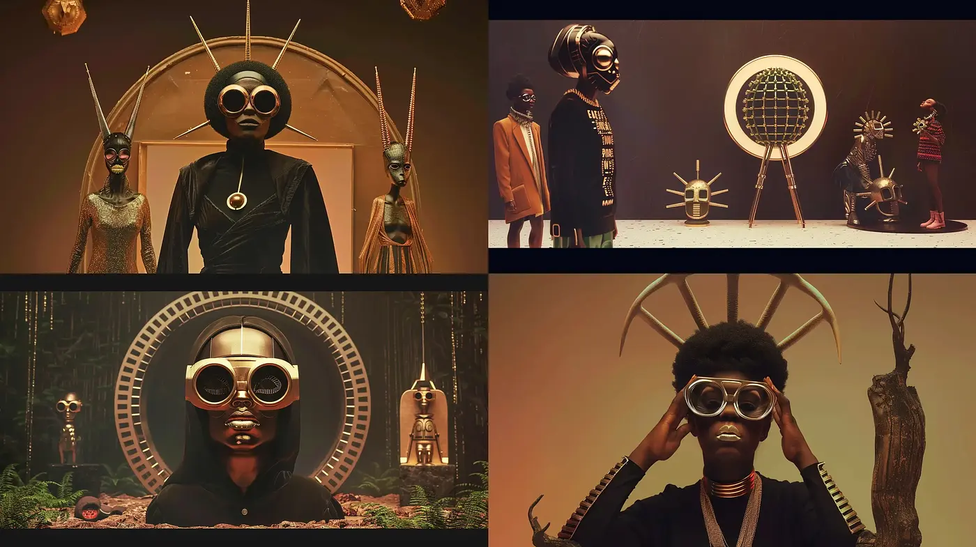 Ethereal Afrofuturism with Surrealist Overtones - Midjourney sref style