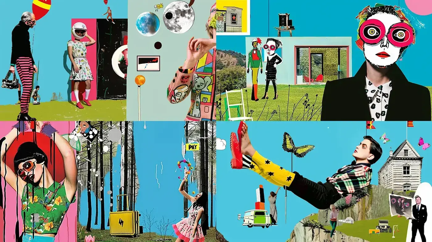 Eclectic and Surreal Vibrancy with a Pop Art Influence - Midjourney sref style