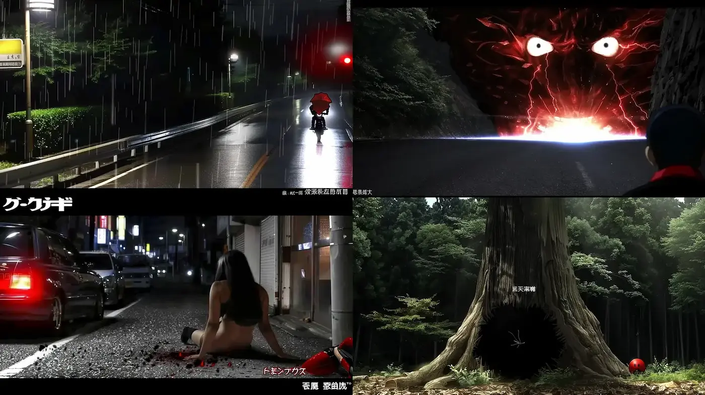 Dark, atmospheric visuals with surrealistic elements and a hint of urban fantasy - Midjourney sref style