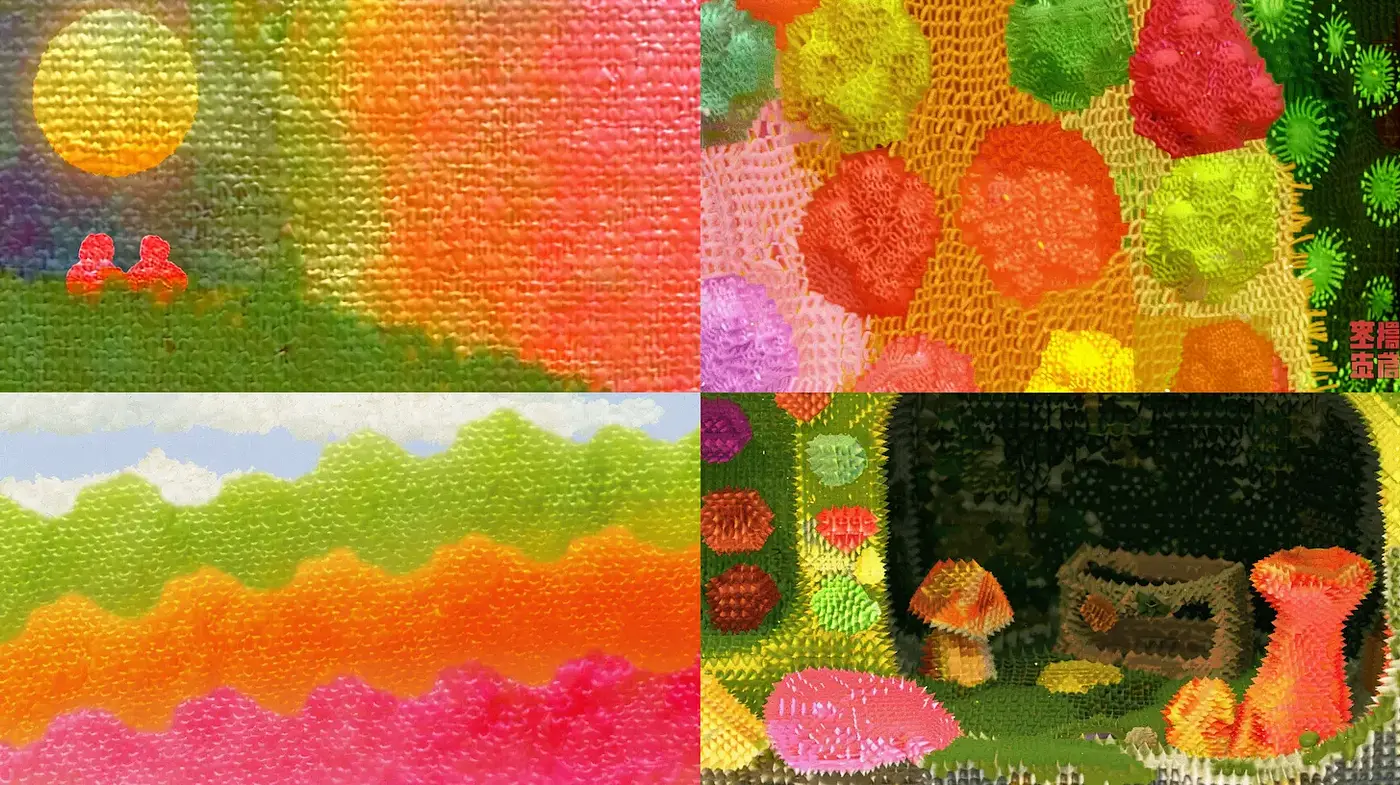 Vibrant, textured art with a whimsical atmosphere - Midjourney sref style