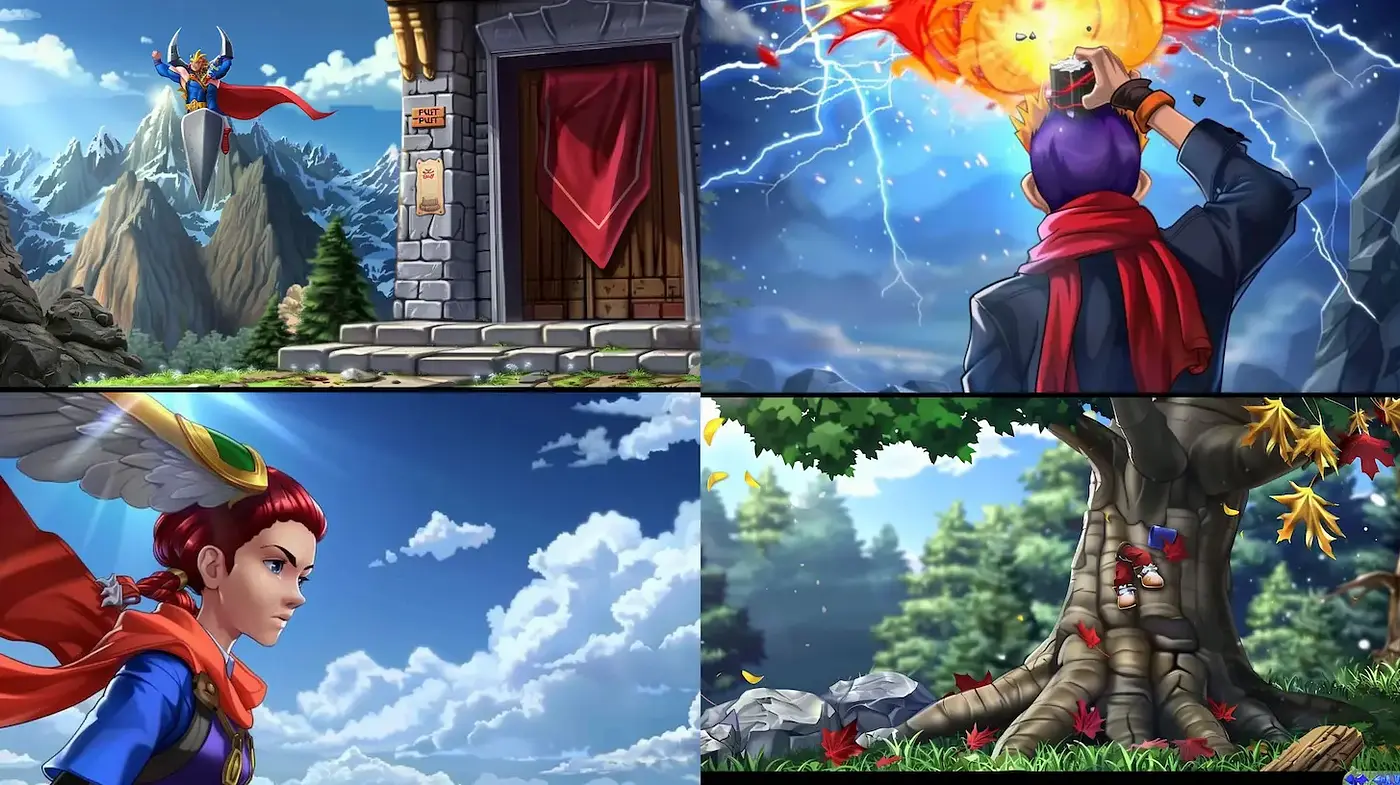 Dynamic and Vibrant Illustrations with a Strong Heroic Theme - Midjourney sref style