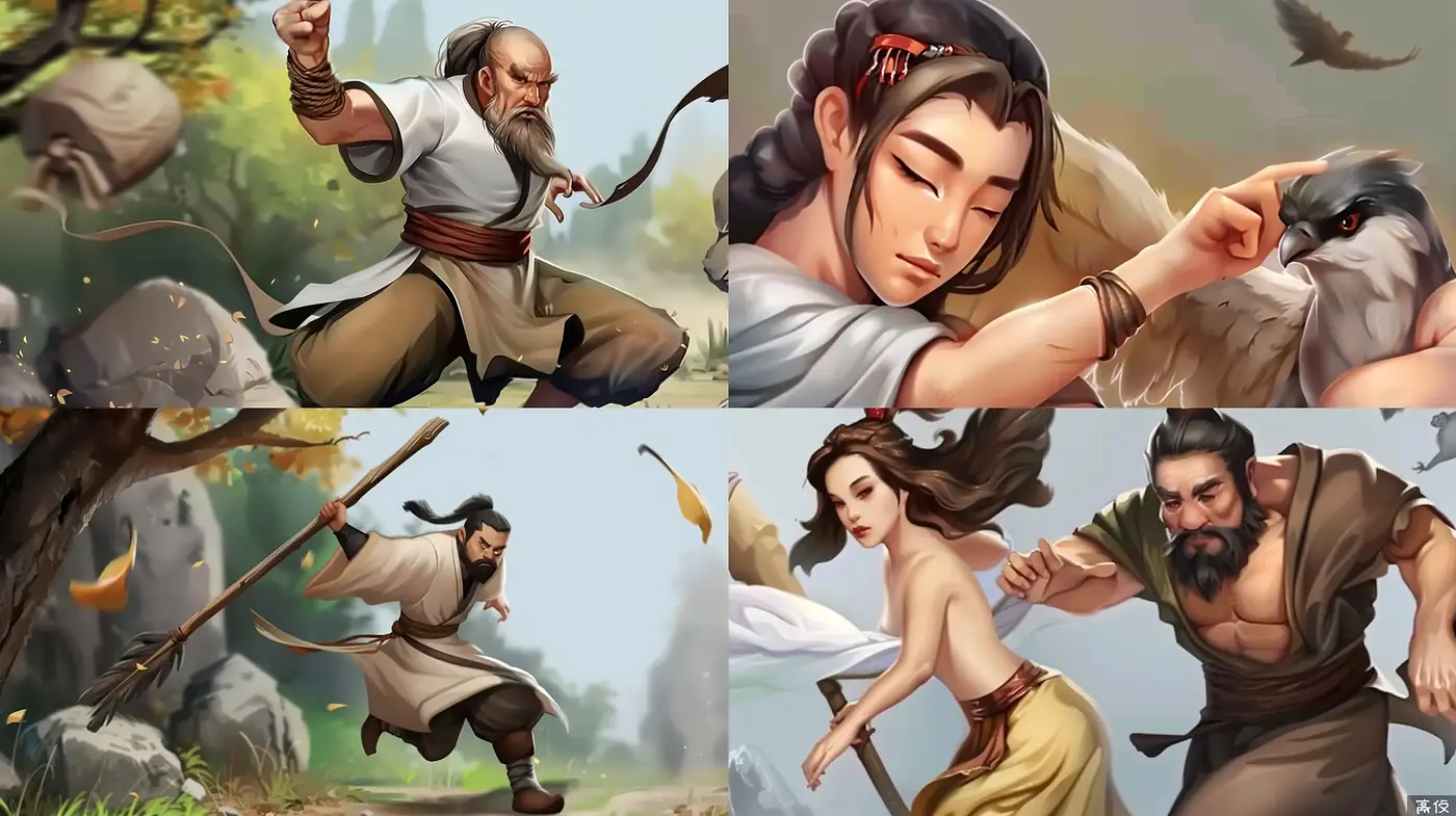 Epic Saga Illustrations with a Mythological Essence - Midjourney sref style