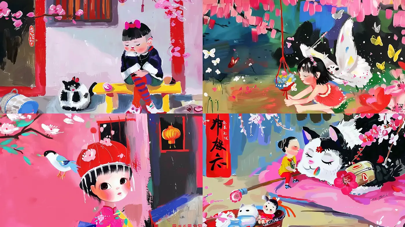 Enchanting Expressive Brushwork with East Asian Aesthetics - Midjourney sref style