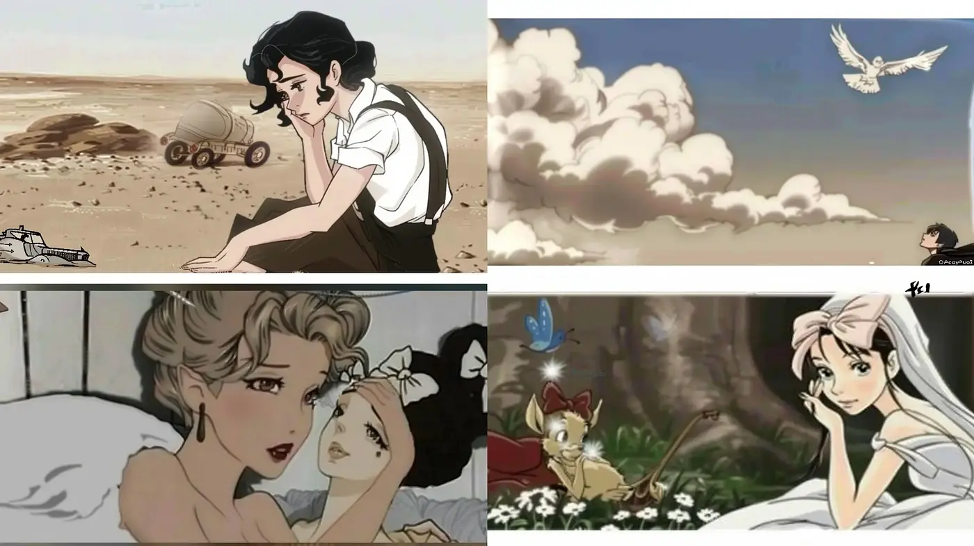 Sepia-Toned Serenity: A Homage to Classic Anime Aesthetics - Midjourney sref style