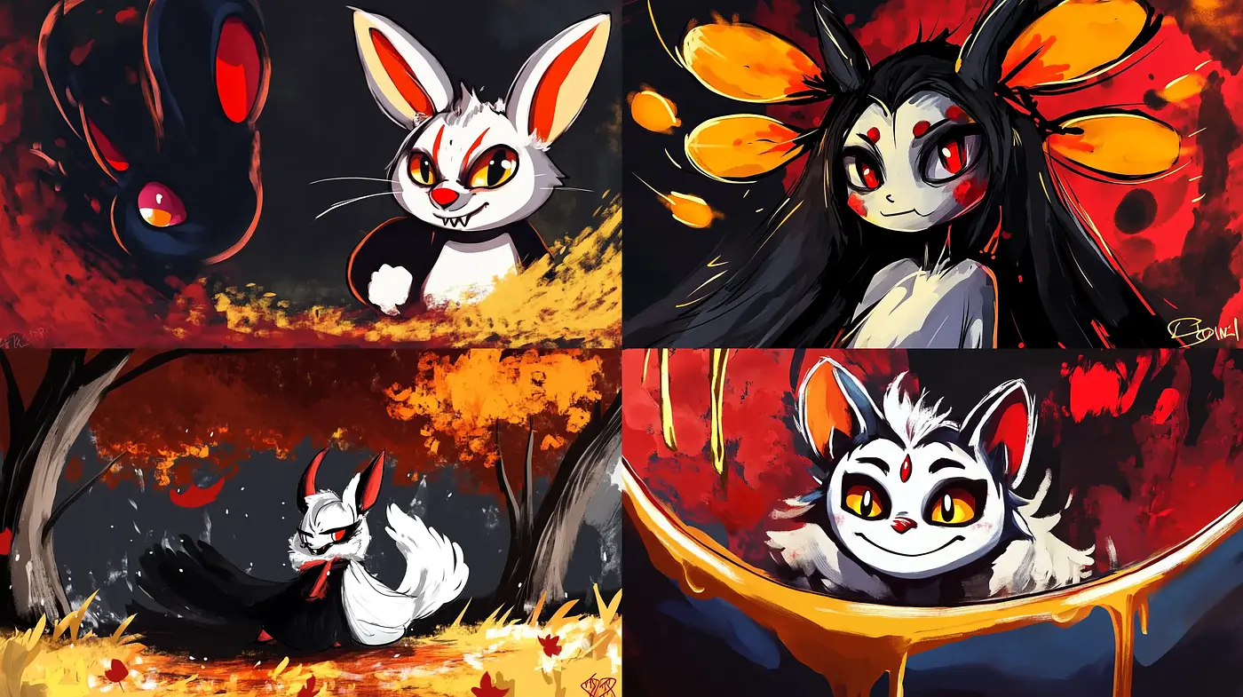 Vibrant Autumnal Fantasy: A Fusion of Dynamic Brushwork and Expressive Characters - Midjourney sref style