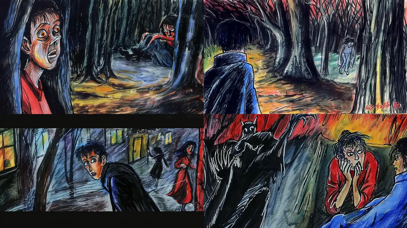 Dark and Expressive Illustrations with Emotional Depth - Midjourney sref style
