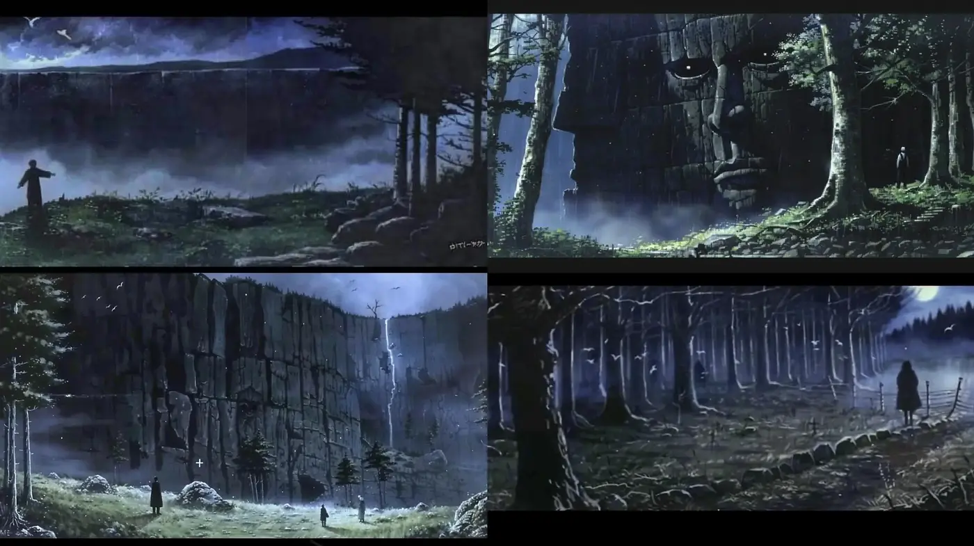 Ethereal Nocturnal Landscapes: A Homage to Surreal Mysticism - Midjourney sref style