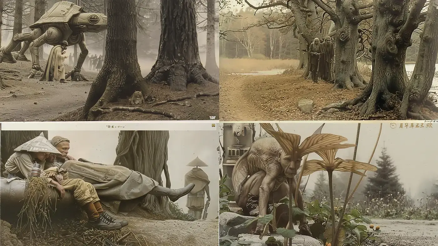 Surreal and Ethereal Elements Rooted in Nature with a Touch of Fantasy - Midjourney sref style