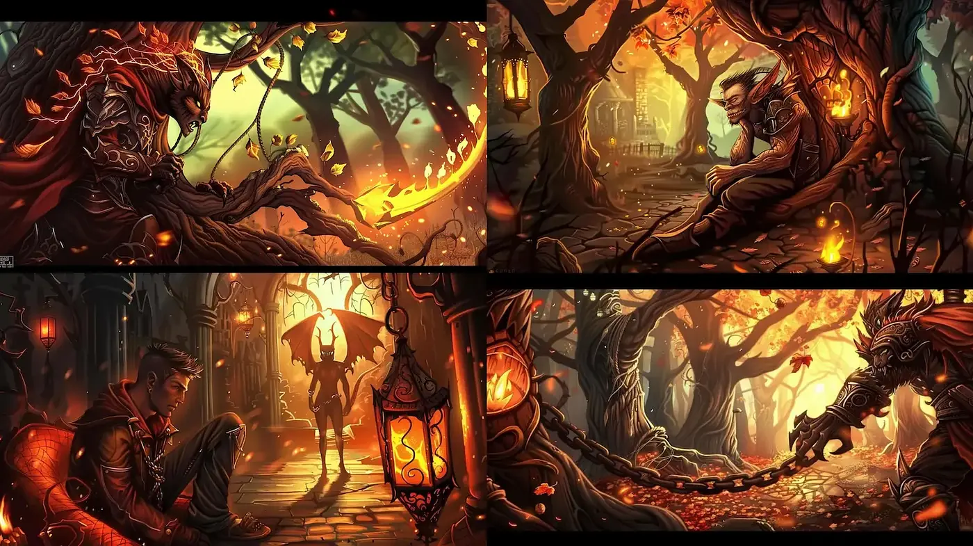 Enchanting and atmospheric illustrations with mystical themes - Midjourney sref style