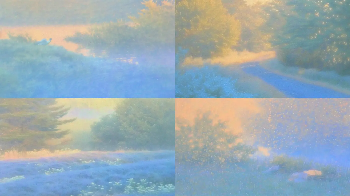 Ethereal Pastel Dreamscape with Impressionist Inspirations - Midjourney sref style