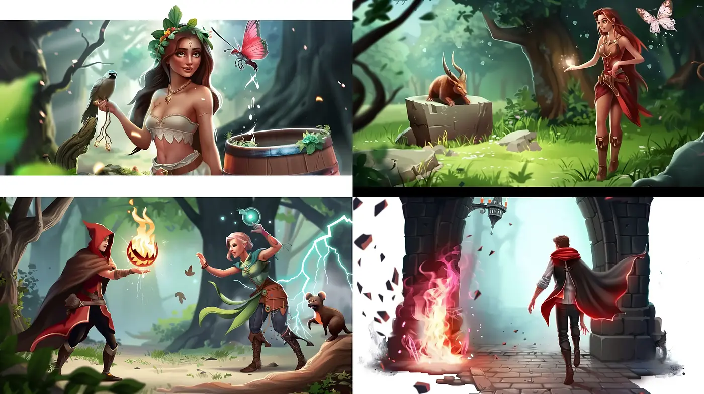Enchanted Realism: A Consistent Thematic Journey Through Myth and Nature - Midjourney sref style