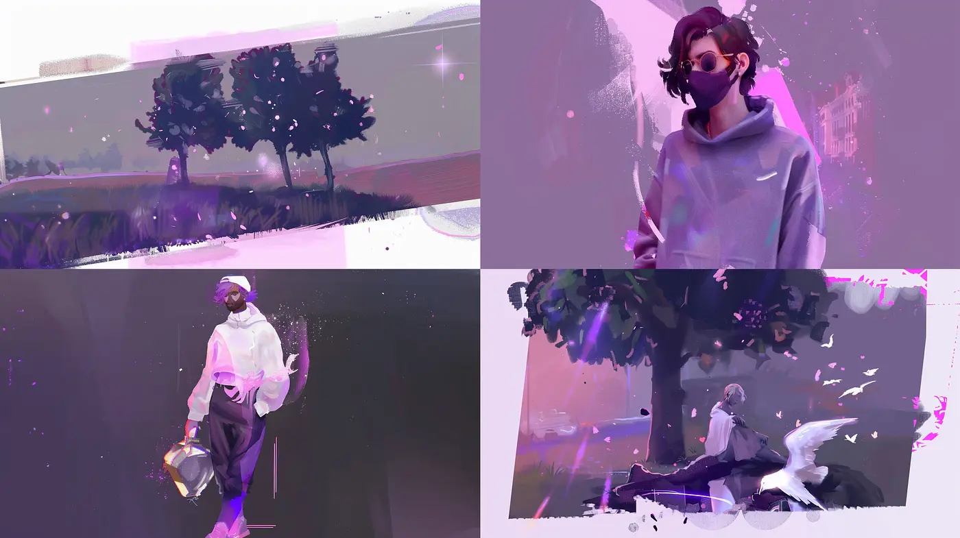 Ethereal Dreamscape Through a Digital Brushstroke - Midjourney sref style