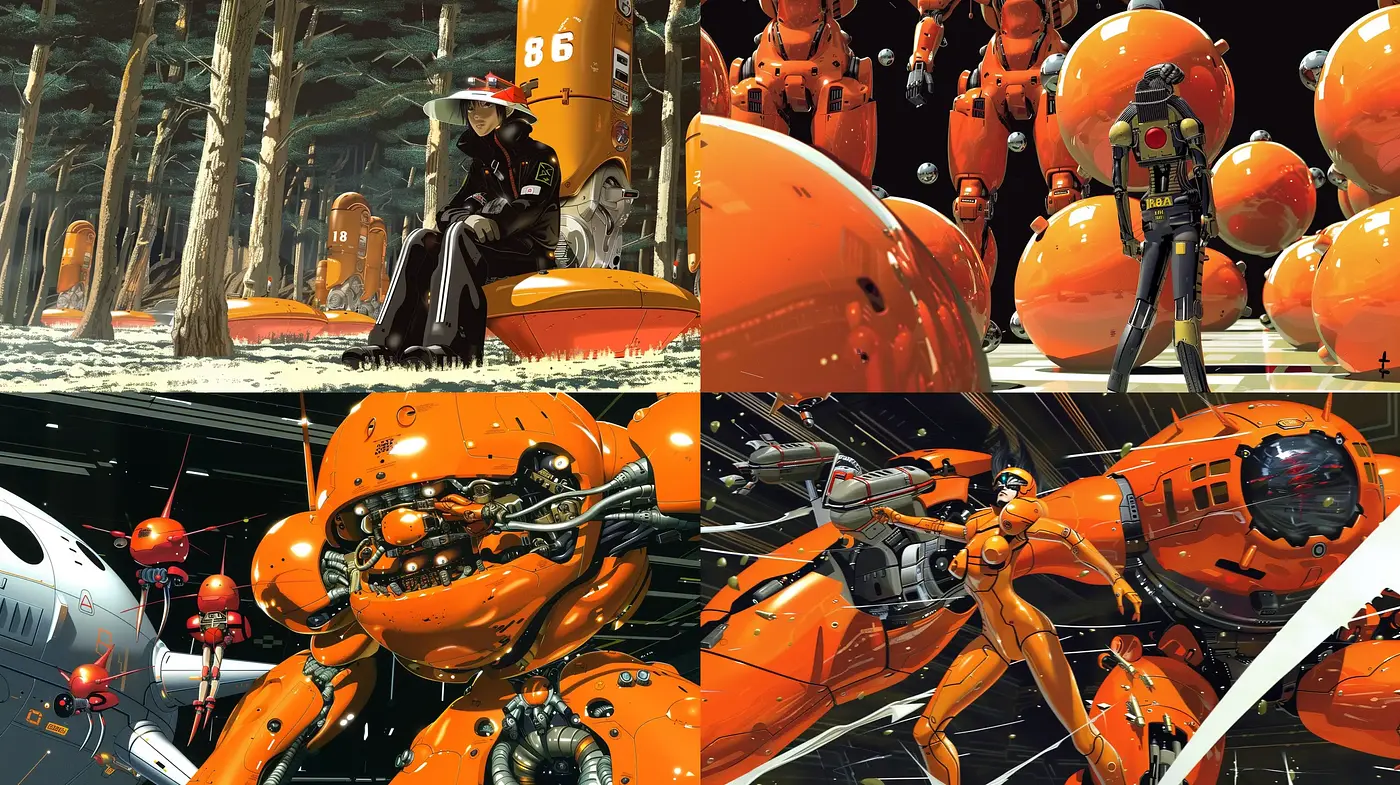 Futuristic Retro-Techno Elegance with a Cinematic Essence - Midjourney sref style