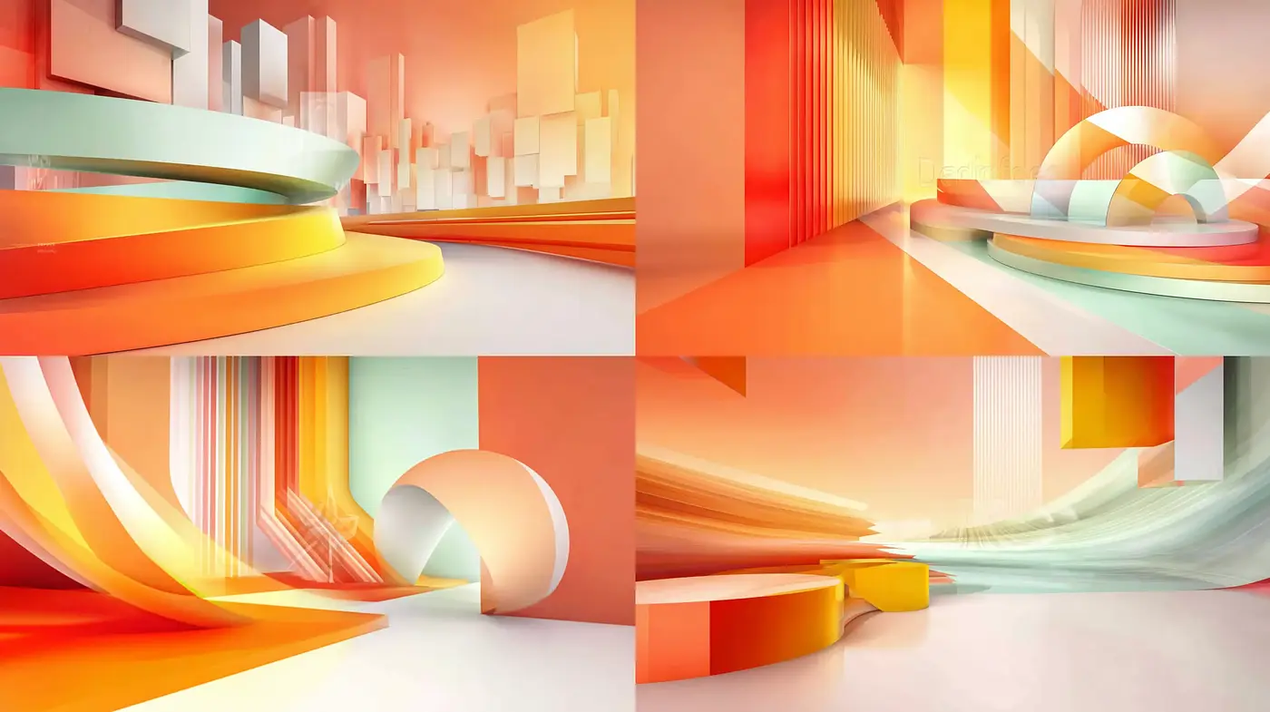Dynamic and Harmonious Composition with Warm Color Gradients - Midjourney sref style
