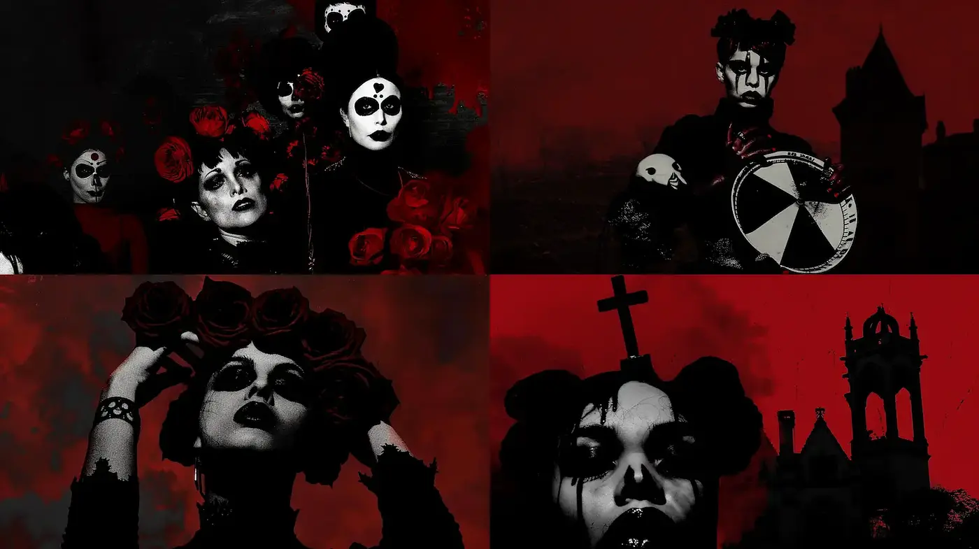 Dark and Mysterious Aesthetic with Gothic and Occult Influences - Midjourney sref style