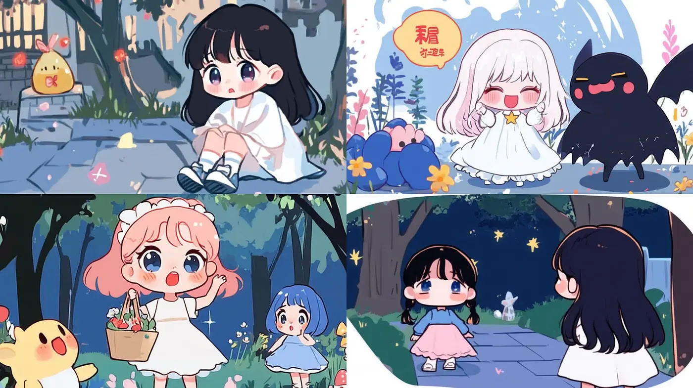Whimsical and Playful Charm of Contemporary Anime Art - Midjourney sref style