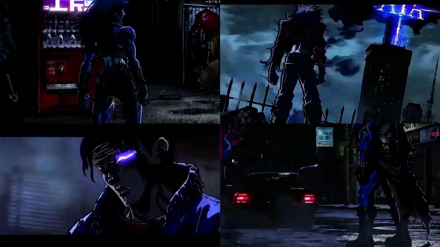 Dynamic and Gritty Urban Noir with Vivid Expressions and Strong Contrast - Midjourney sref style