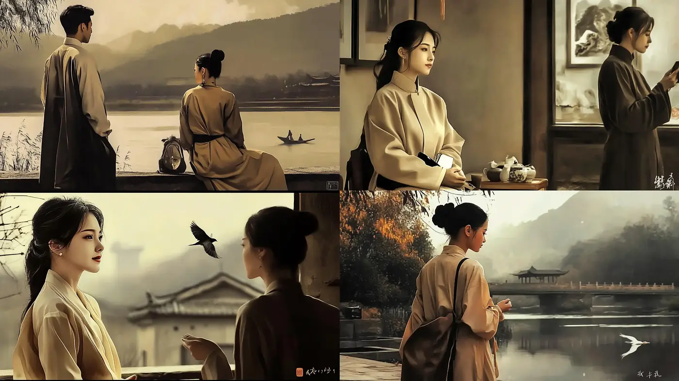 Timeless Elegance of Traditional Eastern Narrative Art - Midjourney sref style