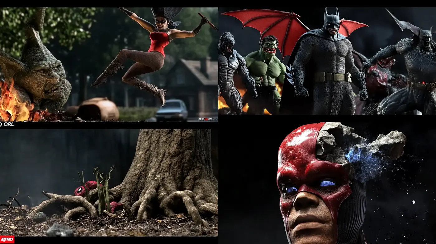 Cinematic Heroism in Bold Chromatic Contrast - Midjourney sref style