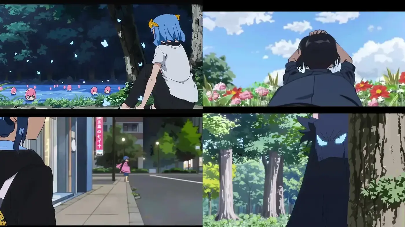 A Harmonious Blend of Anime Aesthetics and Surreal Elements with Nature - Midjourney sref style