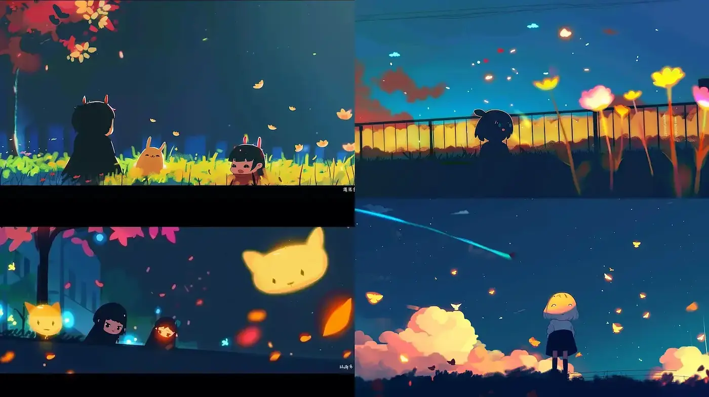 Whimsical and Dreamlike Illustration with a Playful Atmosphere - Midjourney sref style