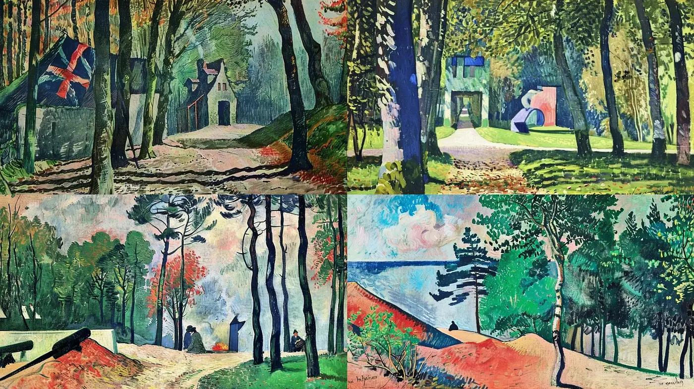 Lush Brushstrokes of Idyllic Landscapes - Midjourney sref style