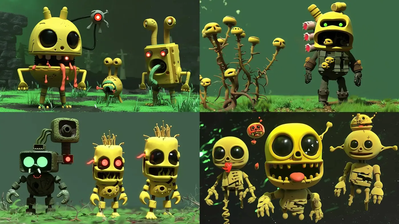 Whimsical Automaton Dreamscape: A Digital Fabrication of Playful Robotics - Midjourney sref style