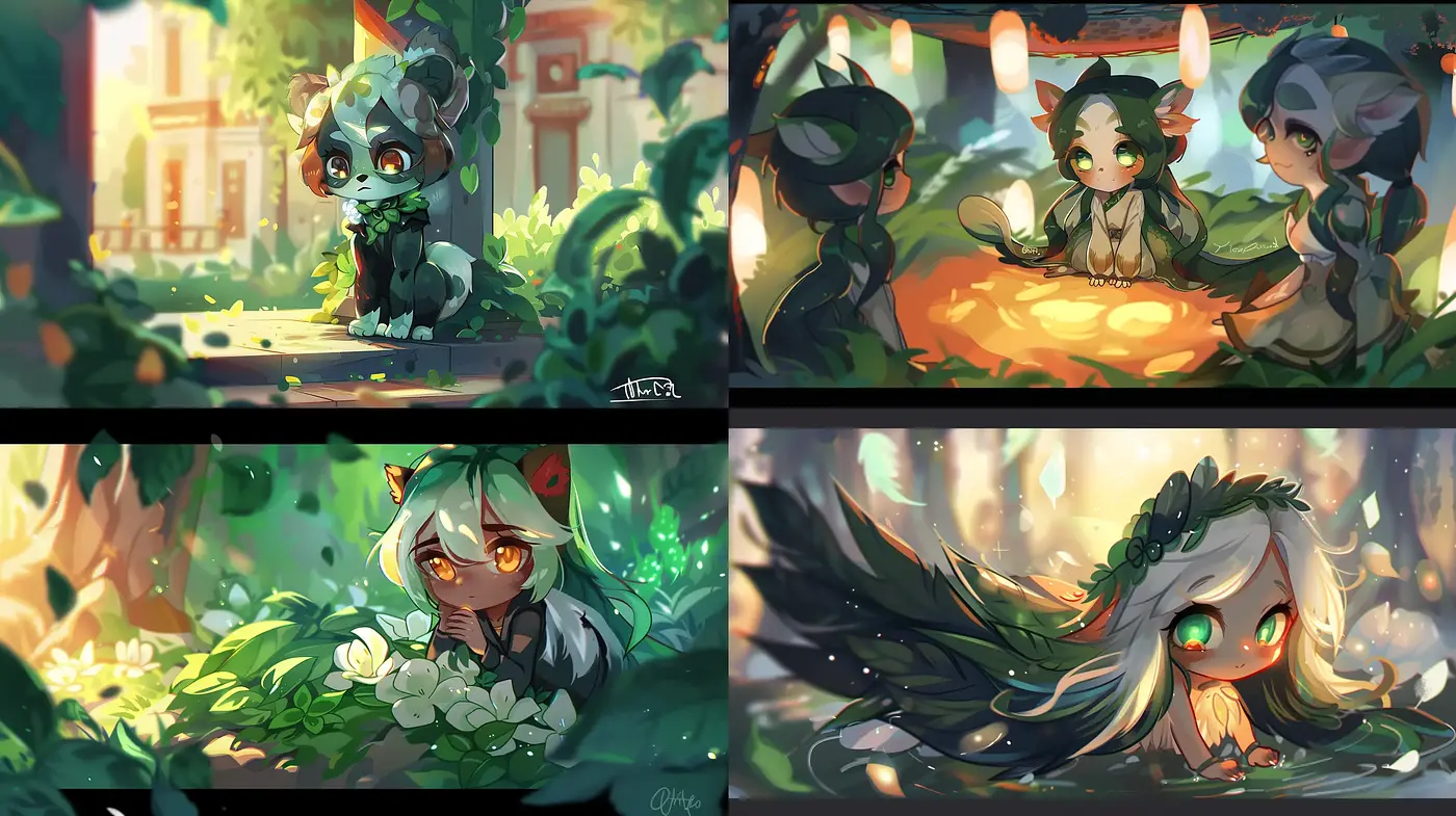 Enchanted Vivid Storybook Illustration Style - Midjourney sref style