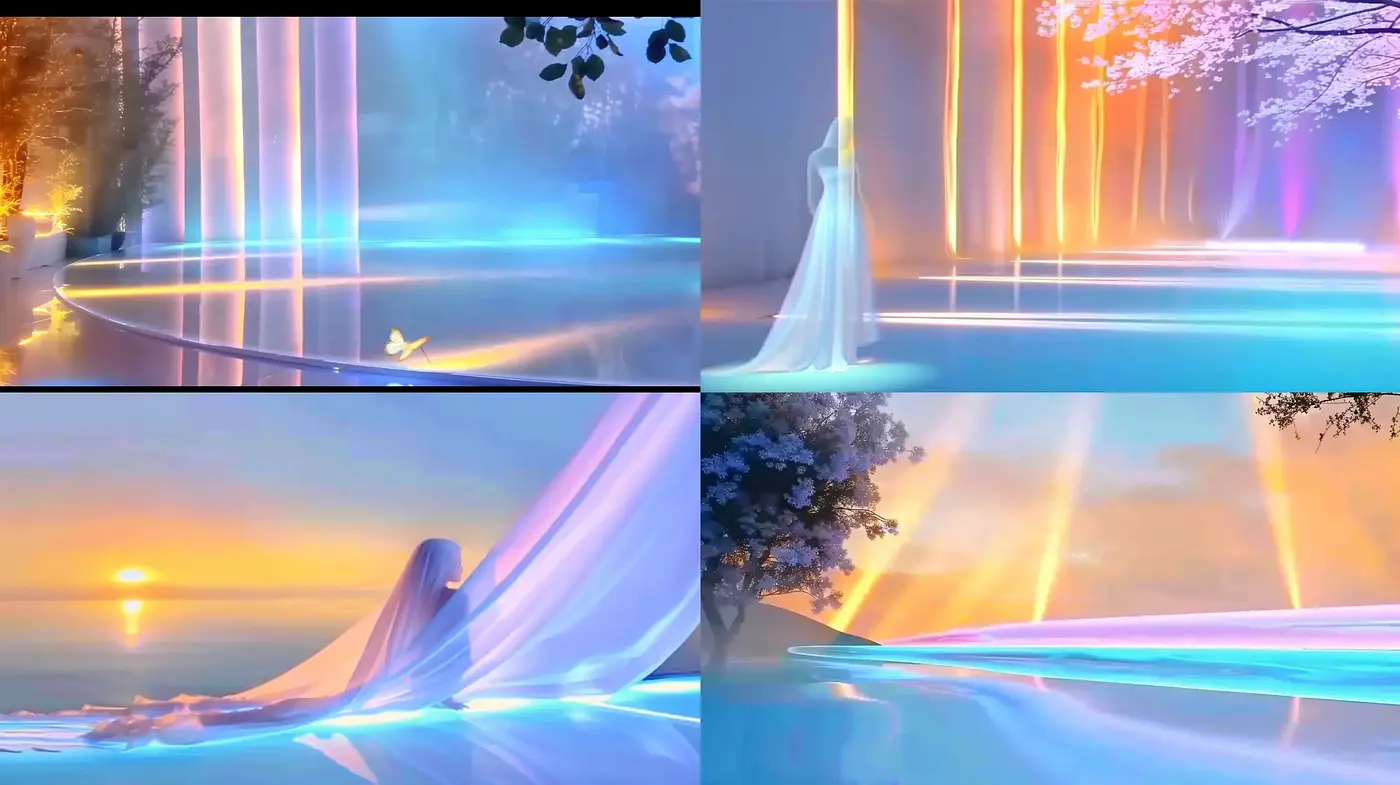 Ethereal Lightscapes in Dreamlike Hues - Midjourney sref style