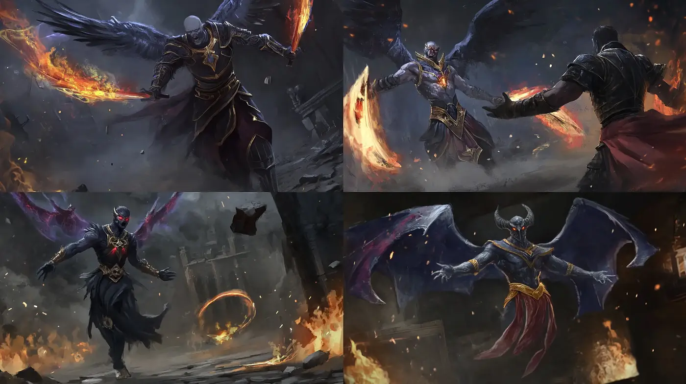 Epic Fantasy Illustration with Muted Tonal Harmony and Dynamic Action - Midjourney sref style