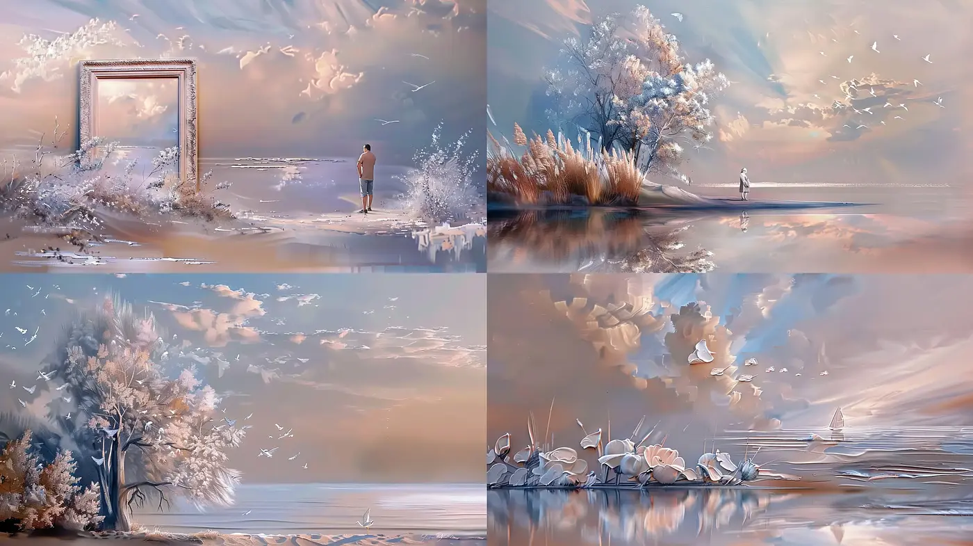 Tranquil Hues of Ethereal Dreamscape - Midjourney sref style
