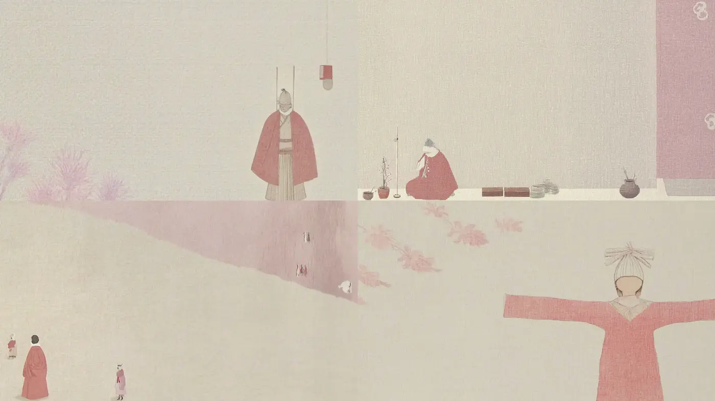 Ethereal Elegance: A Study in Subdued Pastel Textures and Asian-Inspired Minimalism - Midjourney sref style
