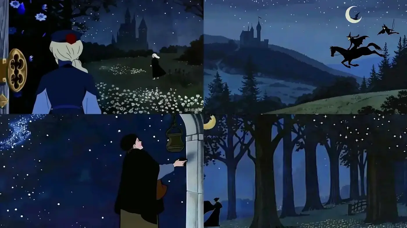 Enchanting Nighttime Illustrations with Whimsical Charm - Midjourney sref style