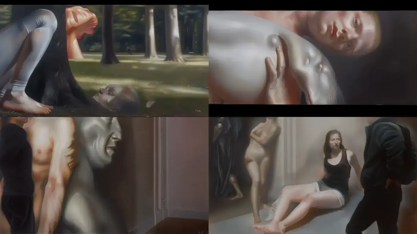 Contemplative Figurative Realism with Chiaroscuro Influence - Midjourney sref style